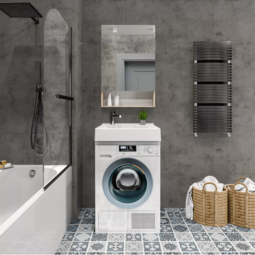 Раковина под стиральную машину 1Marka Laundry У71489 белая